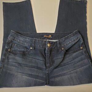Womens Seven7 Denim Skinny Capris Jeans size 8 Capri Dark Wash